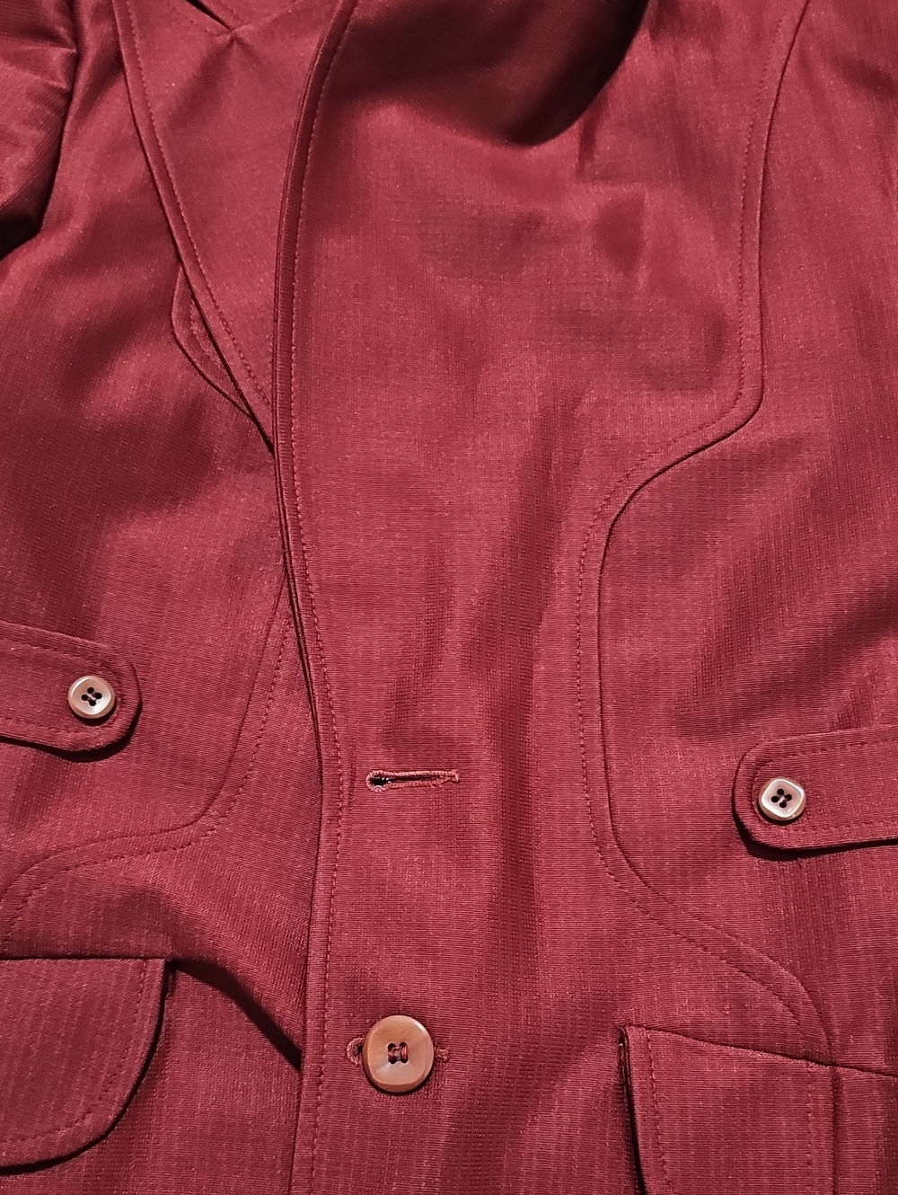 Vintage Mark Richards Blazer Suit Jacket Burgundy Sports Coat - Picture 7 of 9